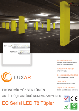 LUXAR EC Serisi LED T8 Tüpler