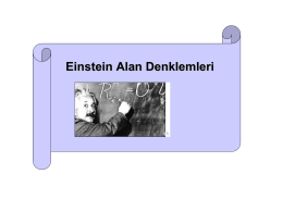 Einstein Alan Denklemleri