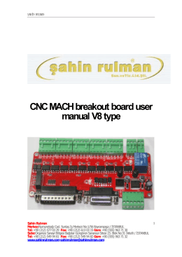 CNC MACH breakout board user manual V8 type