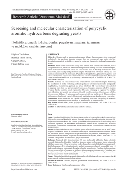Screening and molecular characterization of polycyclic aromatic