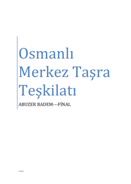 Osmanlı Merkez Taşra Teşkilatı