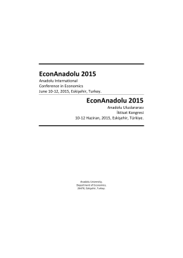EconAnadolu 2015 EconAnadolu 2015