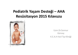 AHA 2015- Pediatrik TYD