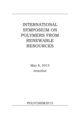 international symposium on polymers from renewable resources