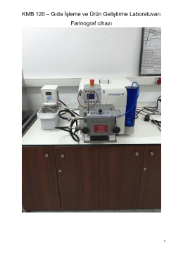 KMB 120 – Gıda İşleme ve Ürün Geliştirme Laboratuvarı Farinograf