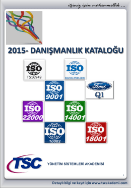 ISO 22000 : 2015 GIDA GÜVENLİĞİ YÖNETİM SİSTEMİ