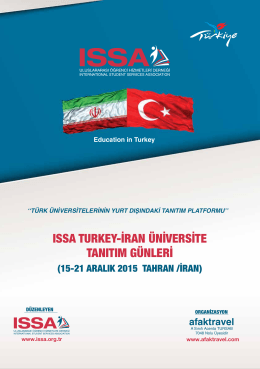 ıssa turkey-iran üniversite tanıtım günleri