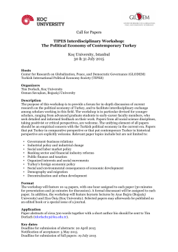 Call for Papers TIPES Interdisciplinary Workshop: The