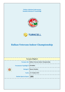 Balkan Veterans Indoor Championship