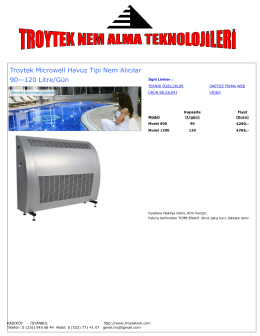 Troytek Microwell Havuz Tipi Nem Alıcılar 90—120 Litre/Gün