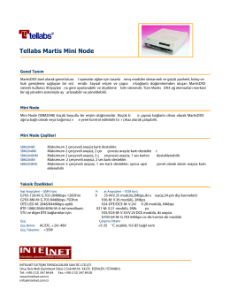 Tellabs Martis Mini Node - INTENET İletişim Teknolojileri