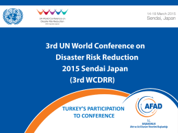 Participation of Turkey in 3rd.WCDRR (detailed)