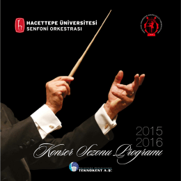 Konser Sezonu Programı - Hacettepe Üniversitesi Ankara Devlet