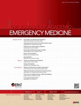 Eurasian Journal of Emergency Medicine