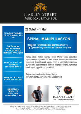SPİNAL MANİPULASYON - Harley Street Medical İstanbul