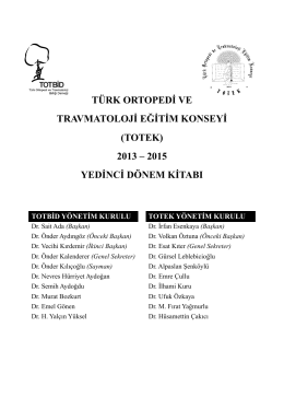 totek - Türk Ortopedi ve Travmatoloji Birliği Derneği