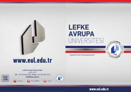 Tanıtım Kataloğu - Lefke Avrupa Üniversitesi