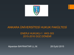1.Hafta - Ankara Üniversitesi Hukuk Fakültesi