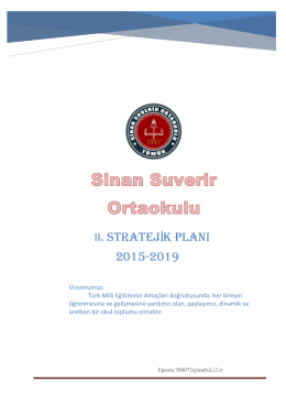 2.Stratejik Plan - Sinan Suverir Ortaokulu
