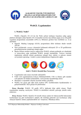 WebGL Uygulamaları - Karadeniz Teknik Üniversitesi