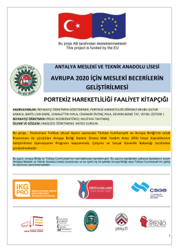 Portekiz Hareketlilik Faaliyetleri - Antalya Mesleki ve Teknik Anadolu