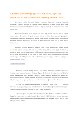 Karadeniz Ekonomik İşbirliği Teşkilatı Karayolu Ağı KEI (Black Sea