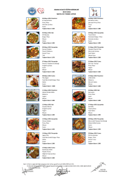 yemek listesi mayıs 2014-2015
