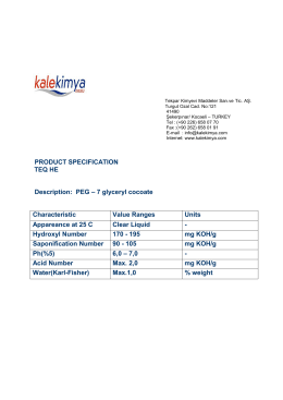PRODUCT SPECIFICATION TEQ HE