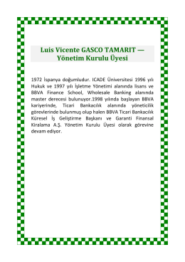 Luis Vicente GASCO TAMARIT — Yönetim