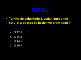 SORU - Türkiye Milli Pediatri Derneği