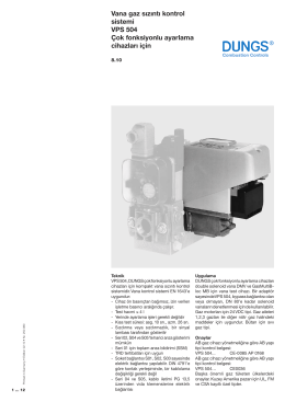 Vana gaz sızıntı kontrol sistemi VPS 504 Çok fonksiyonlu ayarlama