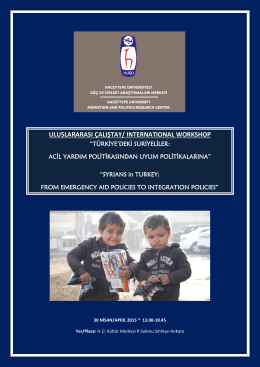 Sempozyum Programı - Hacettepe Üniversitesi Göç ve Siyaset