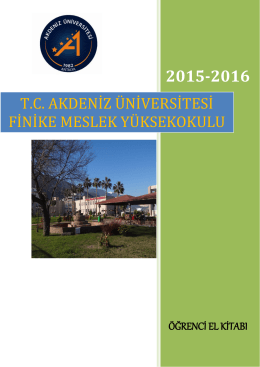 2015-2016 - Akdeniz Üniversitesi