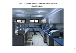 KMB 129 – Enstrümental Gıda Analizleri Laboratuvarı Genel