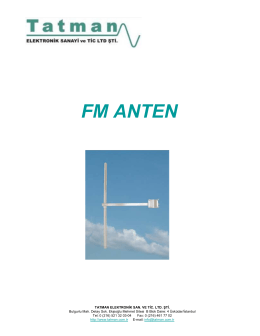 FM ANTEN - Tatman Elektronik