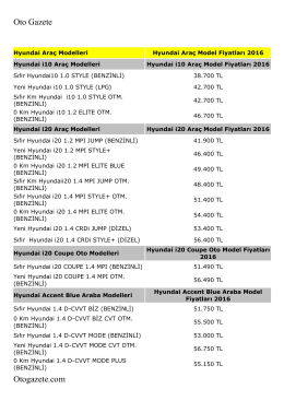 Hyundai Fiyat Listesini 2016 PDF