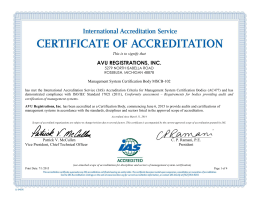 MSCB-102 -- AVU Registrations, Inc.(Rosebush, MI)
