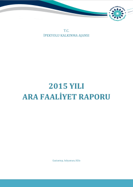 2015 yılı ara faaliyet raporu