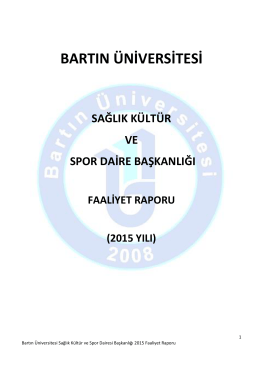 Bartın Üniversitesi Sağlık, Kültür ve Spor Daire Başkanlığı
