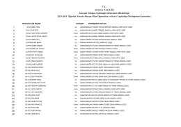 2013-2014 eğitim-öğretim yılı ortaöğretime yerleşen öğrenci listesi