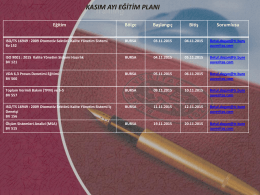 bursa kasım ayı eğitim planı 2015