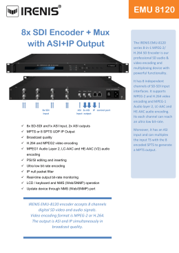 8x SDI Encoder + Mux with ASI+IP Output EMU 8120