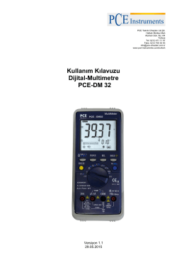 Kullanım Kılavuzu Dijital-Multimetre PCE-DM 32