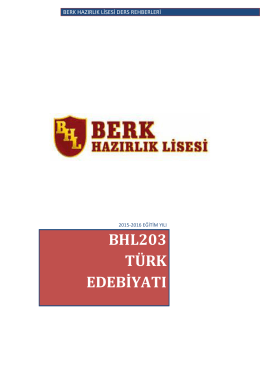 BHL203 Türk Edebiyatı