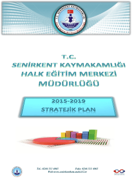2015-2019 Kurumumuz Stratejik Planı Yayınlandı