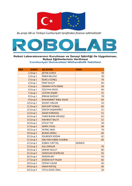 Robolab_Sinav_Sonucu - Cumhuriyet Üniversitesi – ROBOLAB
