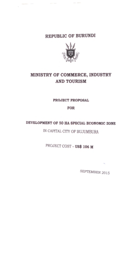 republic of burundi ministry of commerce, industry and tourism