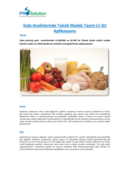Pişmiş Gıdalarda Pestisit Kalıntısı LC