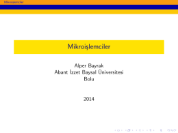 Mikroislemciler - Alper BAYRAK - Abant İzzet Baysal Üniversitesi