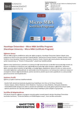 Hacettepe Üniversitesi – Micro MBA Sertifika Programı (Hacettepe